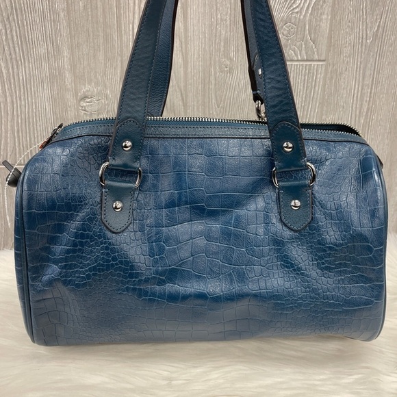 Coach Avery satchel in peacock - rare - croc embossed - used twice - like new​​​ - Picture 4 of 5